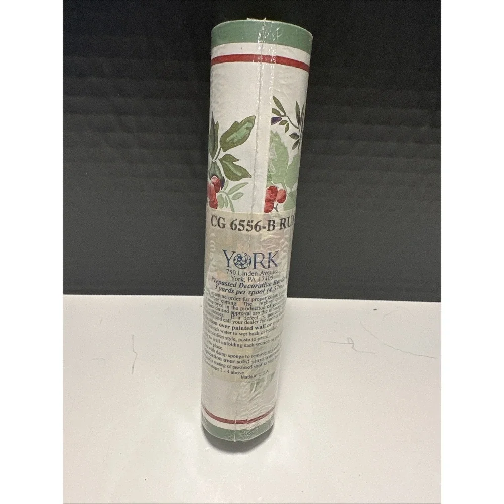 Vintage York Grape Wallpaper Border 5 Yards‎ SEALED